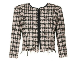 lipsy boucle chain trim dress