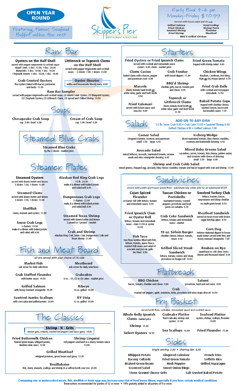 Fake Restaurant Menu