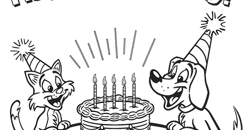 Spongebob Happy Birthday Coloring Pages