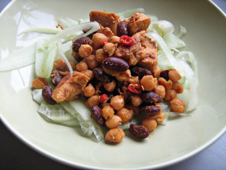 Matmonsteret Kylling med kikerter og bønner