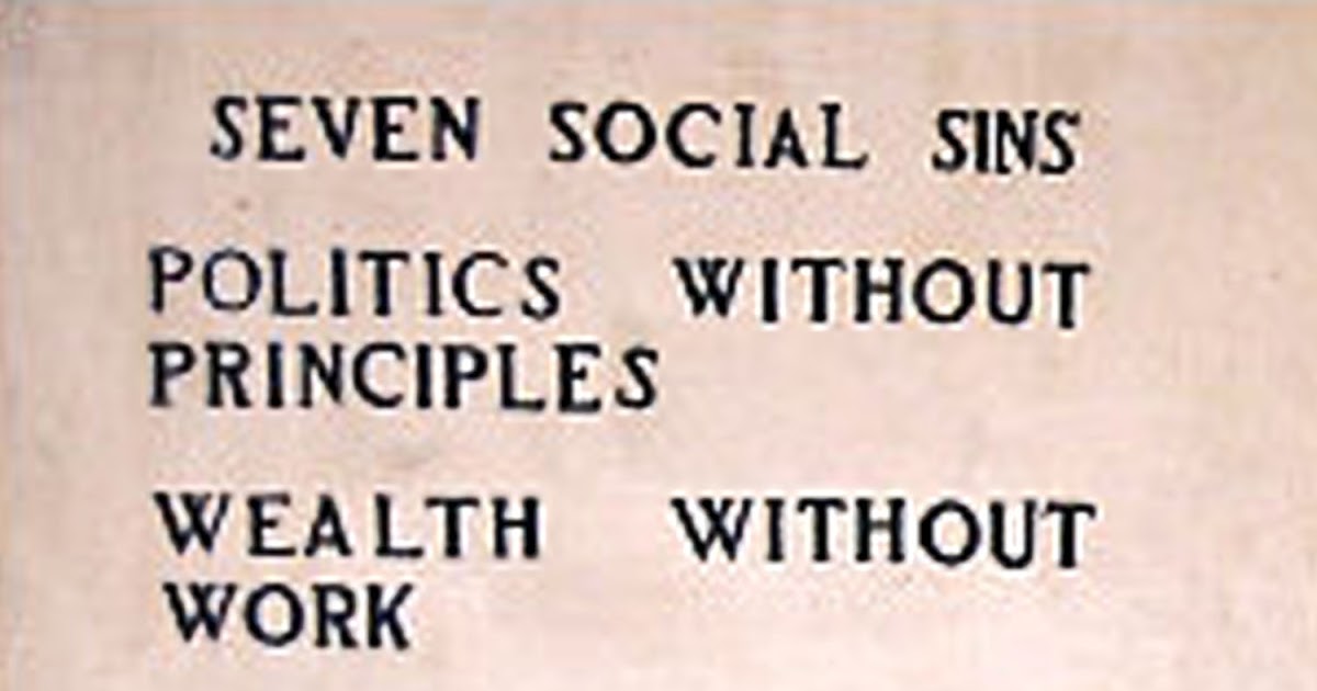 Waiting in the shade sitting on a brick The Seven Social Sins