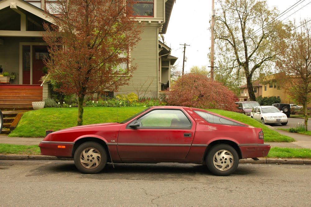OLD PARKED CARS. 1990 Dodge Daytona.