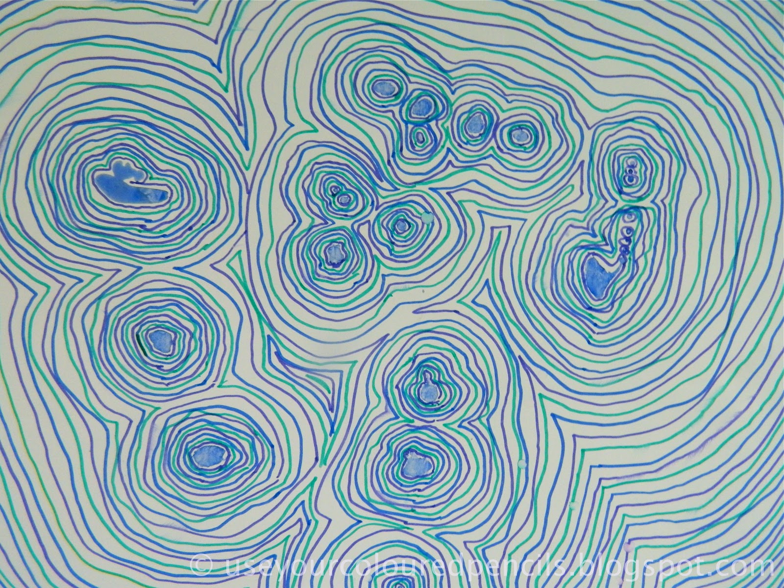 How To Teach Contour Line Drawing : Use your coloured pencils aboriginal inspired line drawings