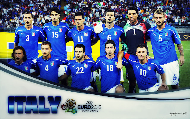 Wallpaper Skuad Tim Italia Euro 2012