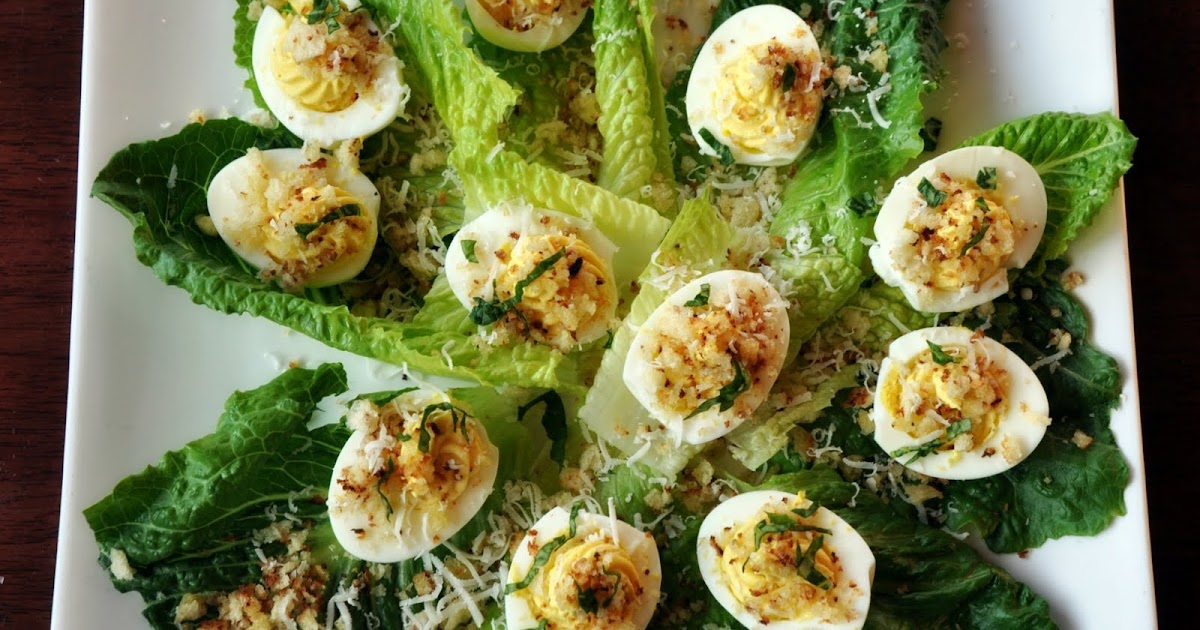 A LA GRAHAM CAESAR SALAD DEVILED EGGS