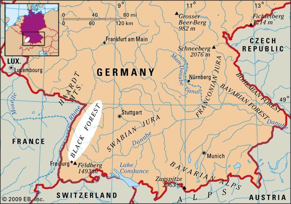 black forest germany map