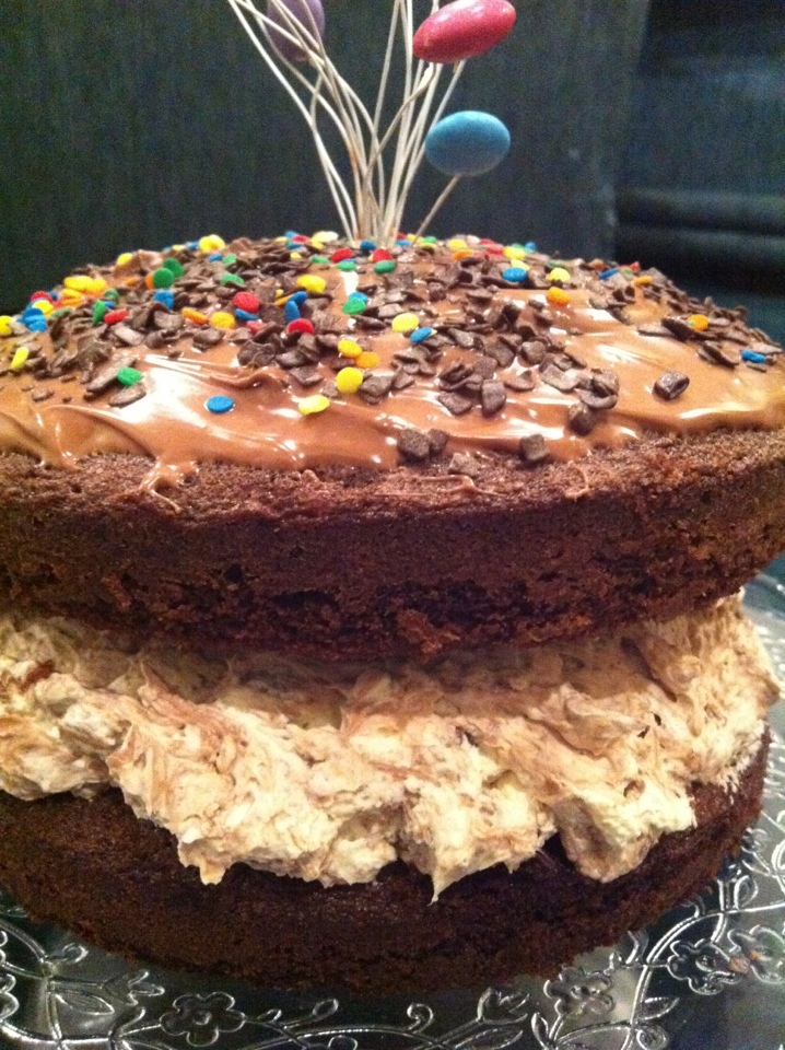 Crumbs and Confetti Chocolate birthday cake