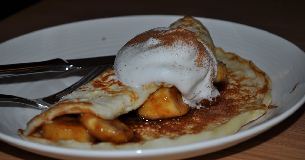 Busy Eating Bananas Foster Pancakes
