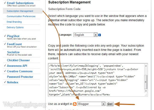 How to Add Feedburner Email Subscriptions Box to Blogger