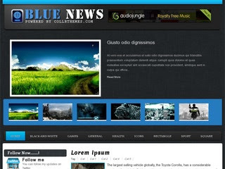 News Blue Blogger Template