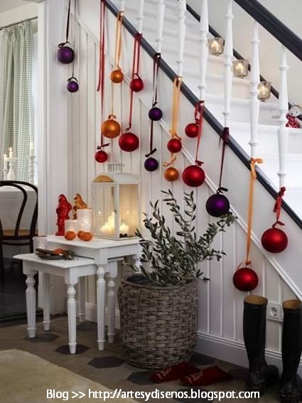 Como decorar escaleras para navidad : decoración del hogar, diseño ... Fotos comedores con escaleras