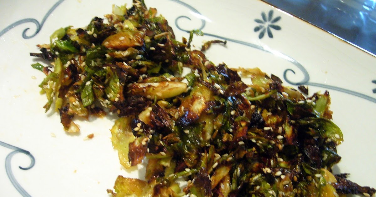 Crispy Brussel Sprouts with Hoisin Sauce and Sesame seeds
