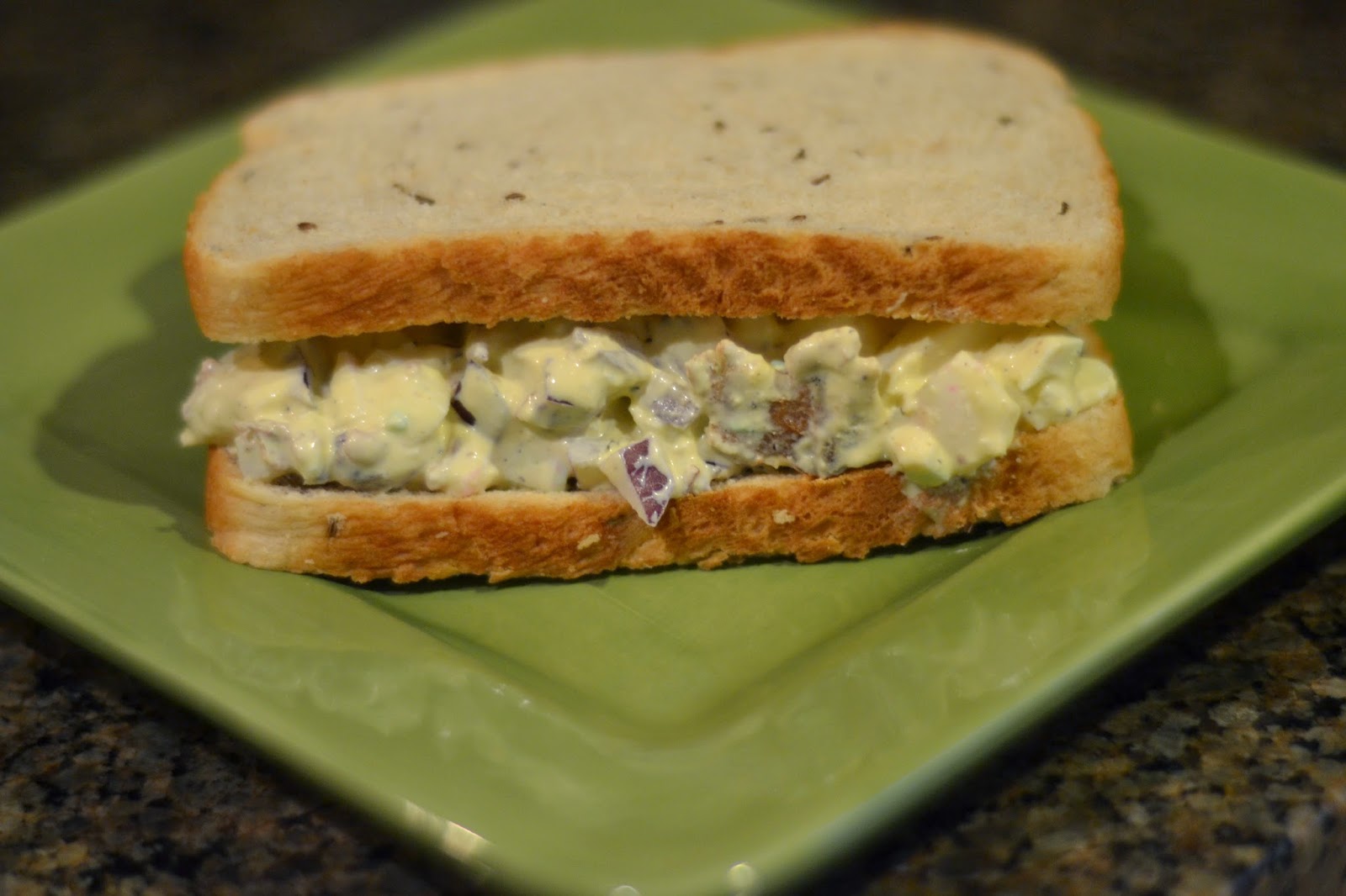Thrifty Artsy Girl Egg Salad with Bacon and Horseradish