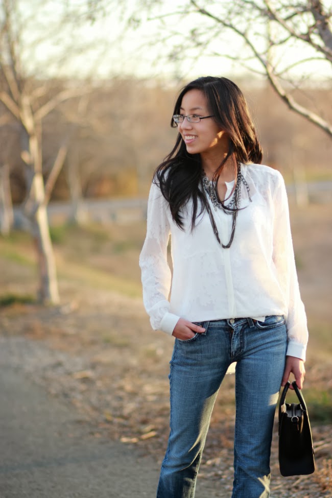sheer white blouse top trend classic items