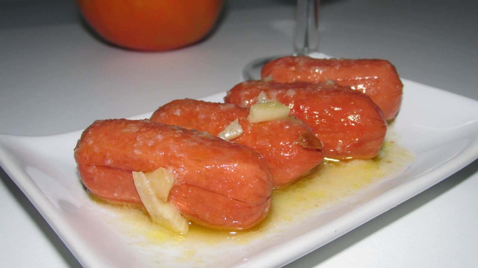 Salchichas De Pollo Al Vino
