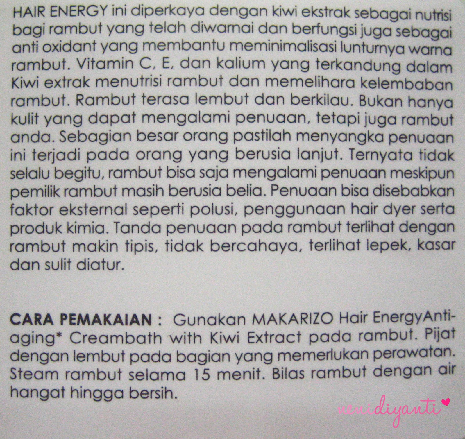 Kawaii Fuku Makarizo Hair Energy With Kiwi Extract