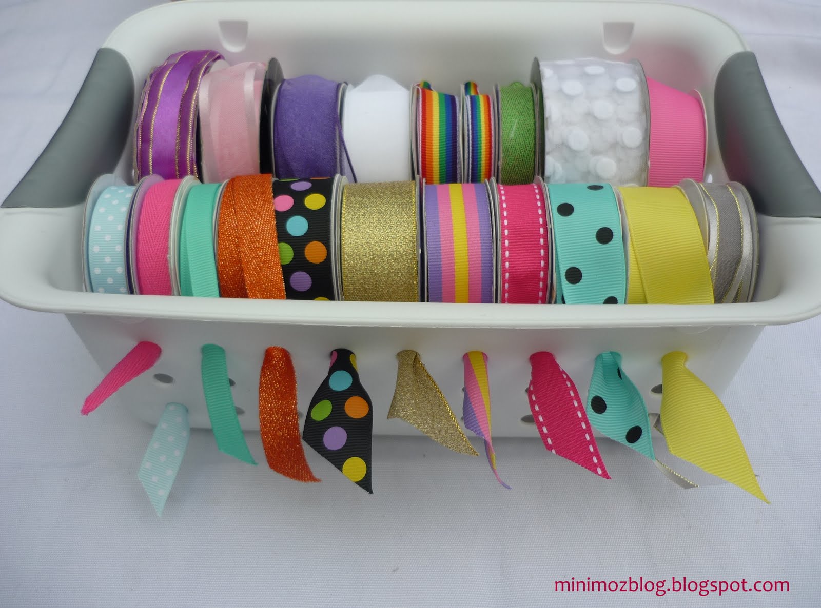 minimoz Ribbon Basket Storage DIY