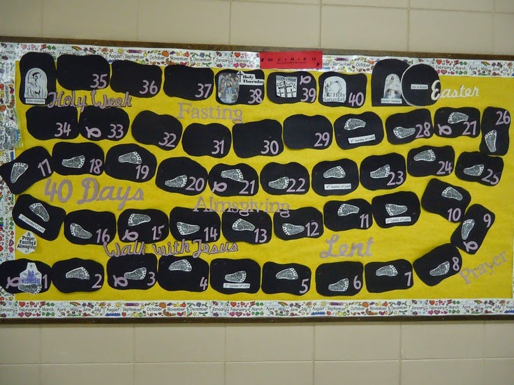 Catholic Youth and Children Bulletin Board for Lent