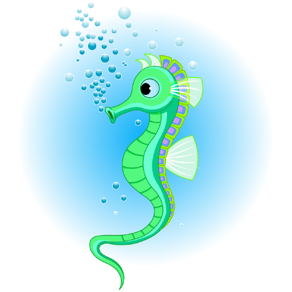 Seahorse emoji apple