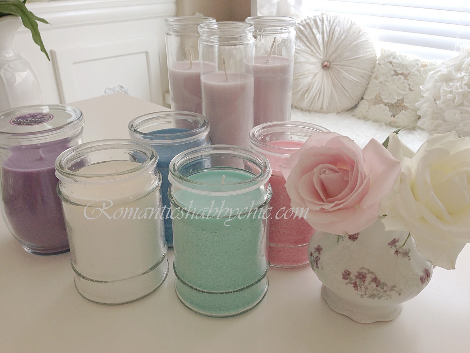 My Shabby Chic Home Romantik Evim Romantik Ev Shabby chic Soft Pastel Color Candles