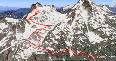 Partial View of the Route from Weeden Creek to Gothic Peak