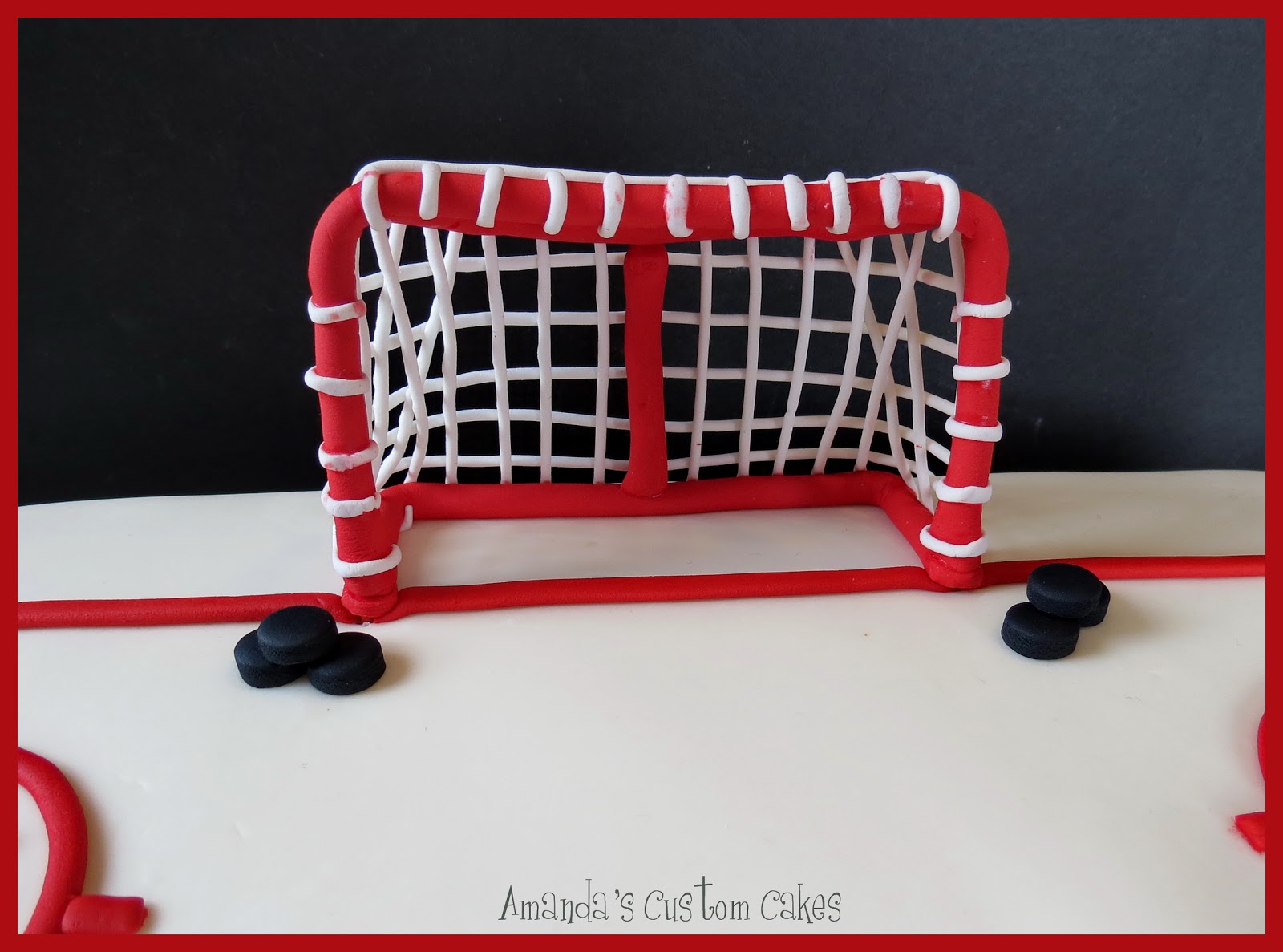 Amanda's Custom Cakes Hockey Cake