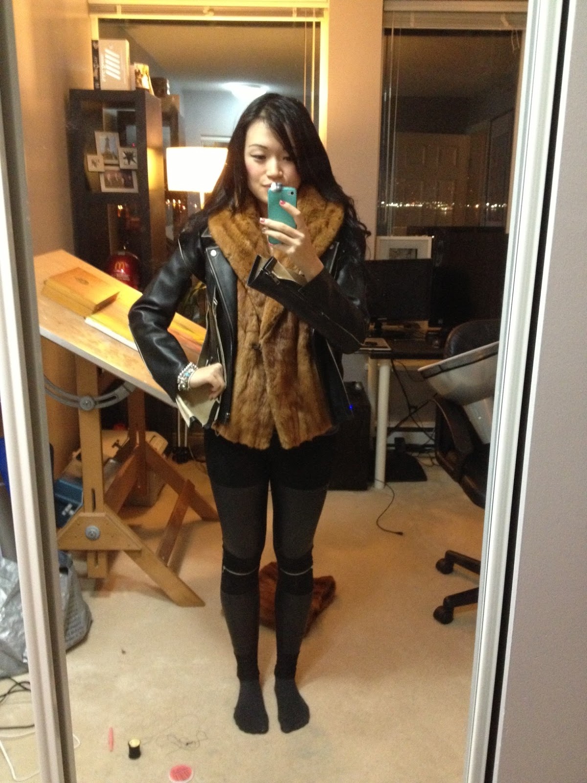 Posing in Vintage Vancouver Fashion Blog Coat into vest