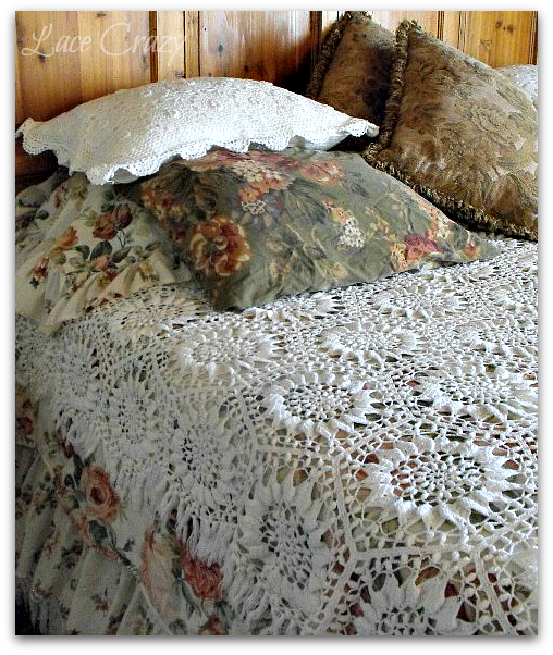 Lace Crazy Feed the monster Buy the crocheted, antique, bedspread Jen...