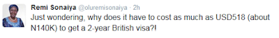 re Former presidential candidate Remi Sonaiya laments high cost of British Visa