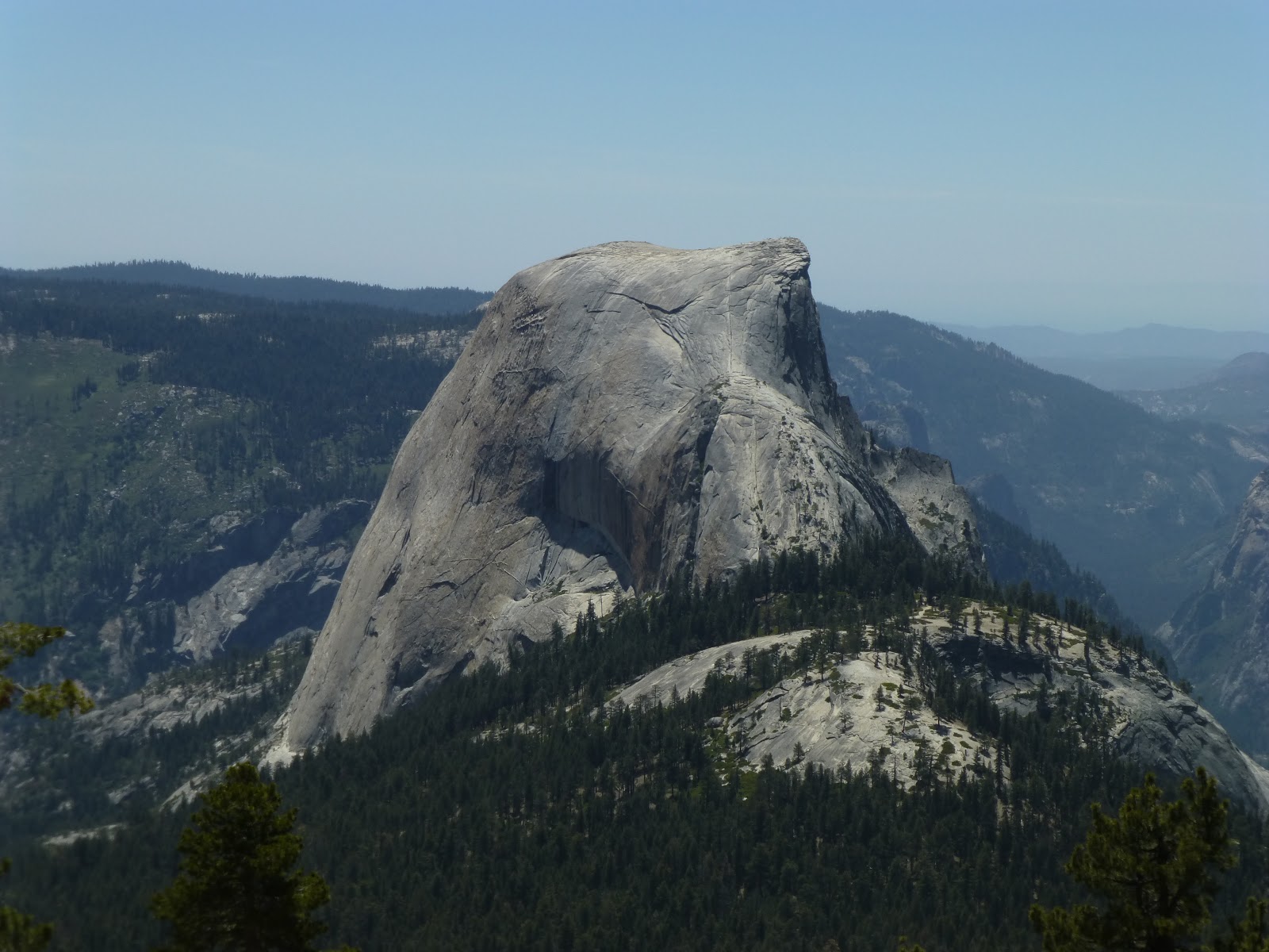 And a close up on Half Dome. Seems scary.