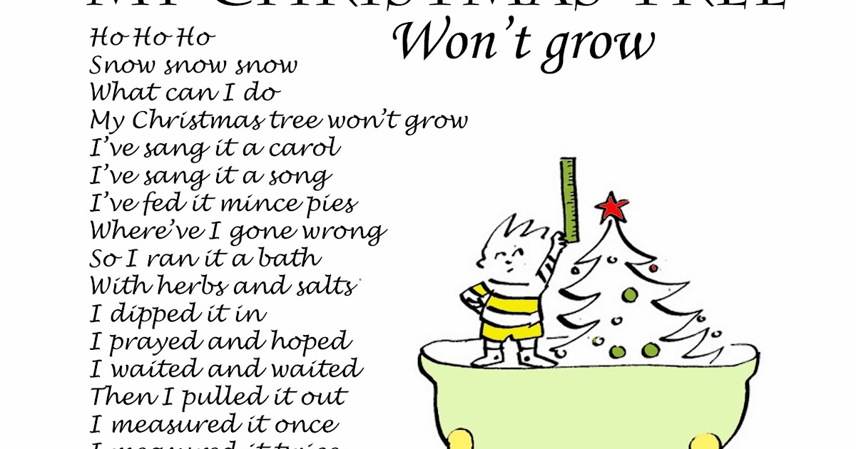 Piddly Poems My Christmas Tree Wont Grow Piddly Poems My Christmas Tree Wont Grow