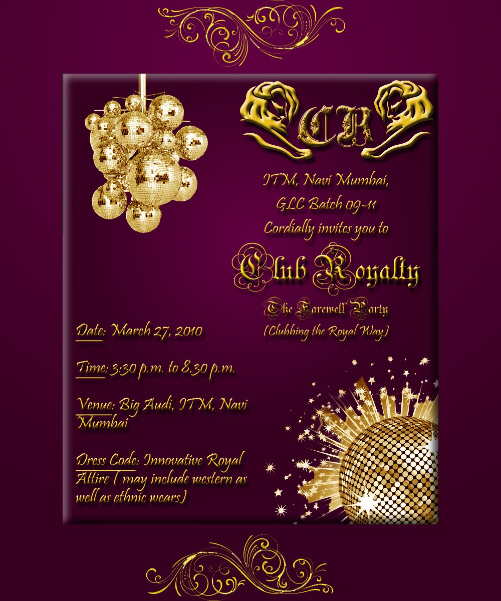 Farewell Invitation Card Design Templates