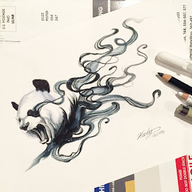 19-Disappearing-Panda-Katy-Lipscomb-Lucky978-Fantasy-Watercolor-Paintings-Colored-Pencils-Drawings-www-designstack-co