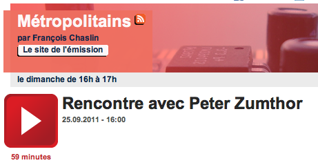 rencontre avec peter zumthor
