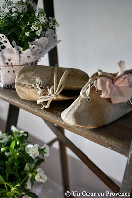 Chaussons de bébé en cuir