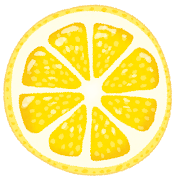 レモンの断面のイラスト