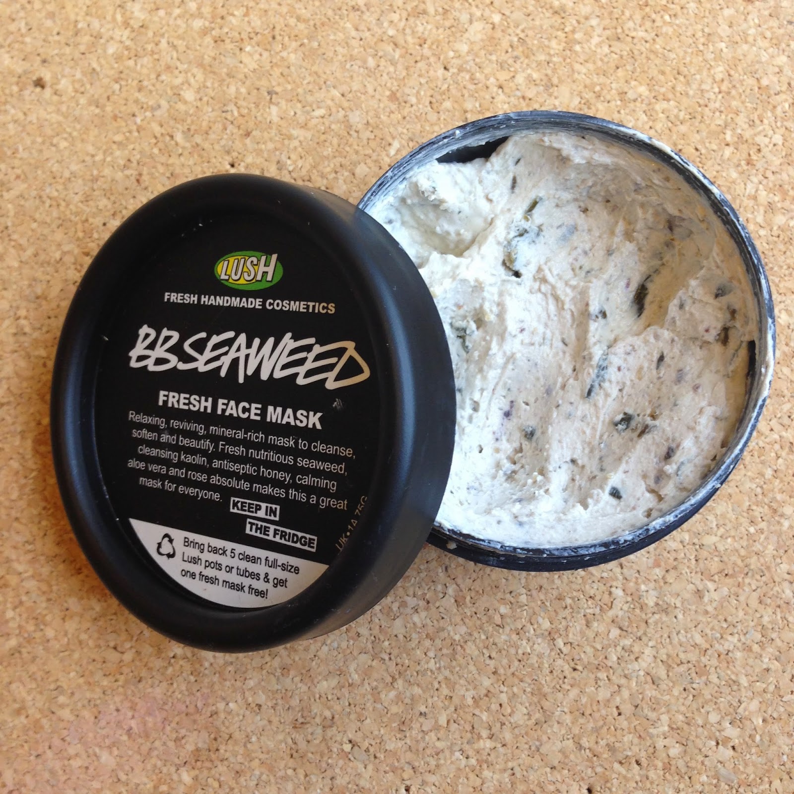 Review Lush Fresh Face Mask in BB Seaweed lifeofabeautynerd
