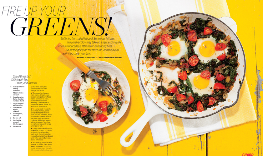 marcus hay fluff N stuff Women's Health Magazine/ Fire up your Greens