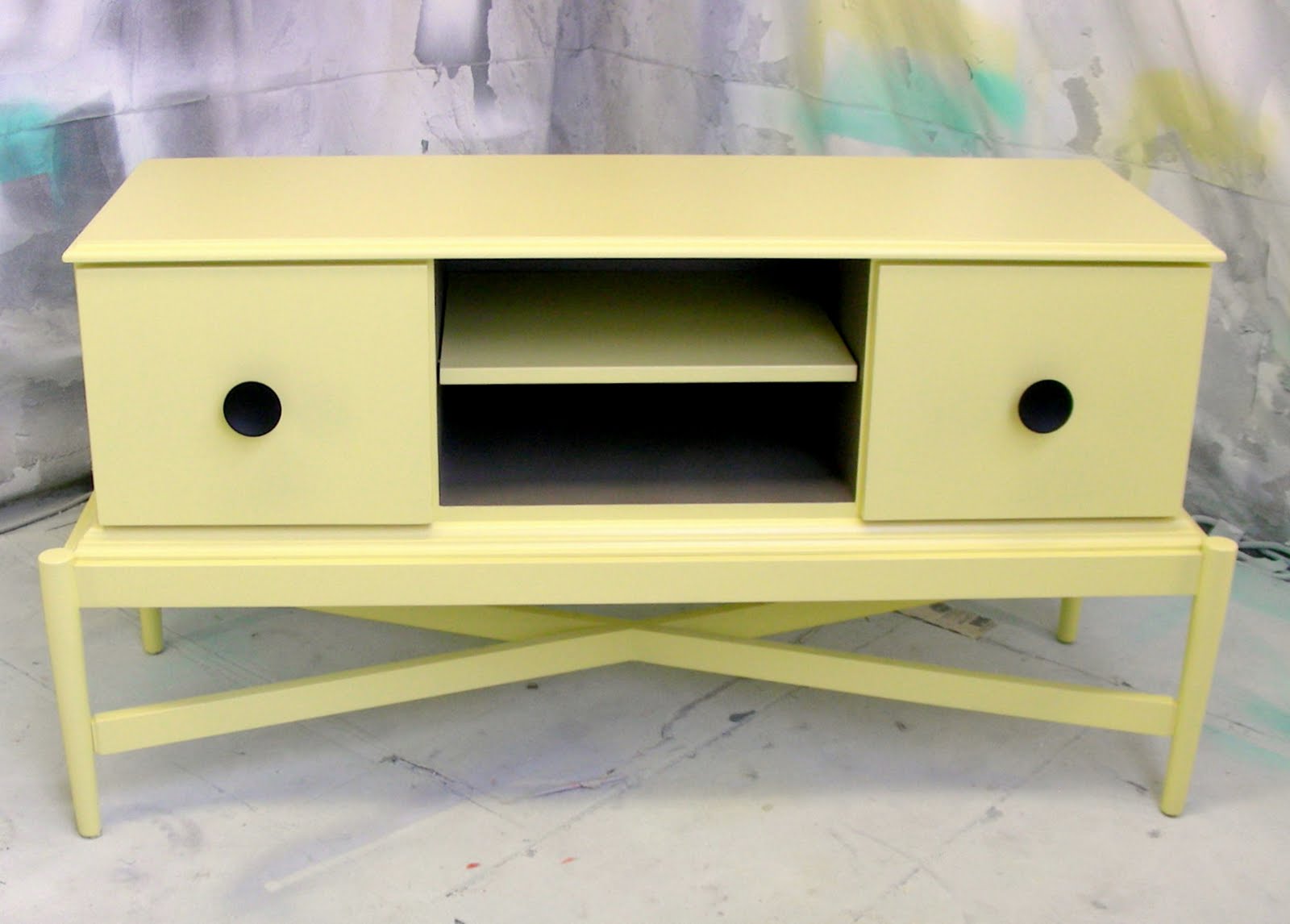 Sydney Barton Painted Furniture Retro Yellow Console