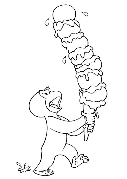 Curious George Coloring Pages