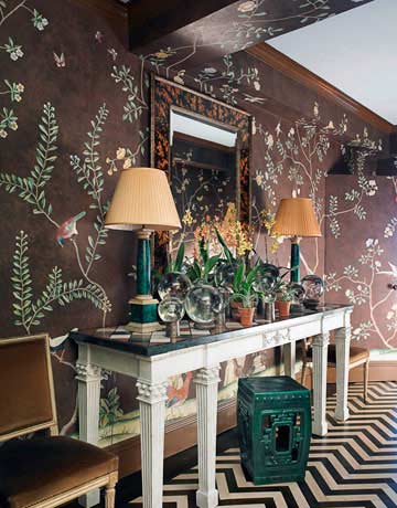 An Exuberant Variation On A Classic De Gournay Wallpaper Was Made For The Foyer Presto A Glorious Garden Of Flowers And Birds An Exuberant Variation On A Classic De Gournay Wallpaper Was Made For The Foyer Presto A Glorious Garden Of Flowers And Birds