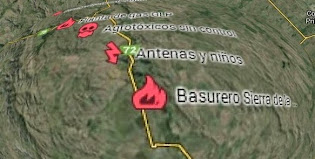 Mapa de problemas ambientales en la región del Sistema de Ventania