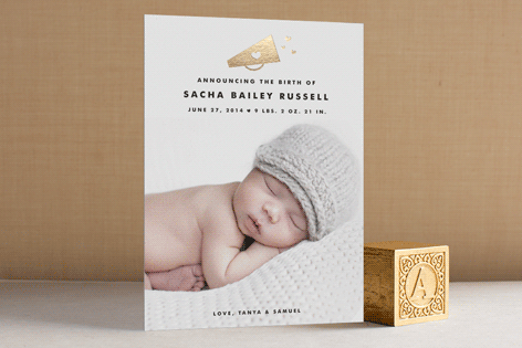 modern birth announcement