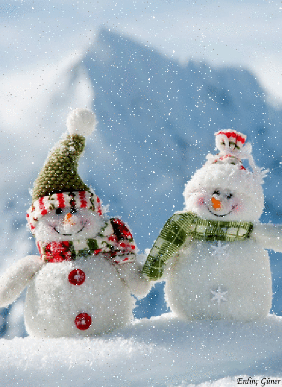 Kardan Adam Gifleri Snowman Animated Gif Renkli Duvar