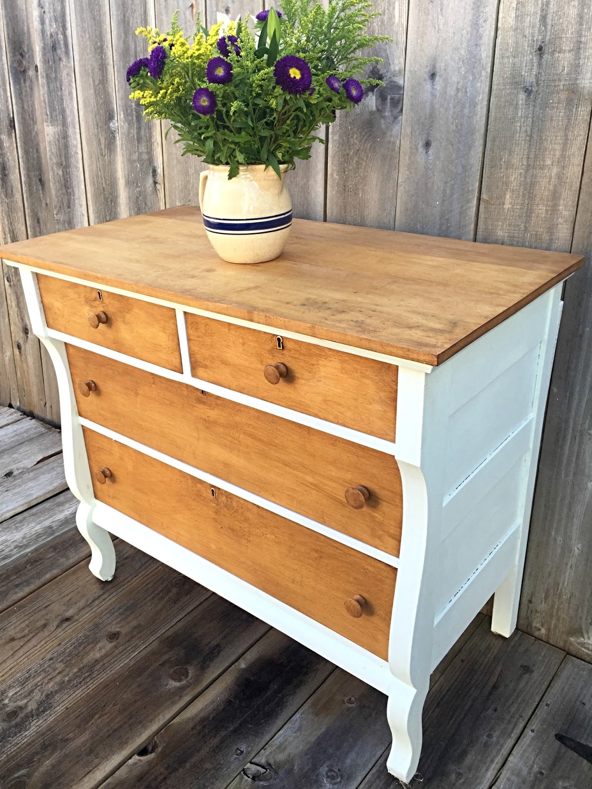D.D.'s Cottage and Design: Wood and White Dresser