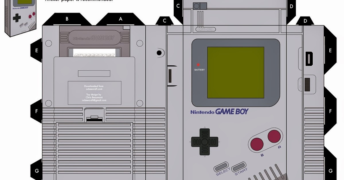 Paper craft México gameboy