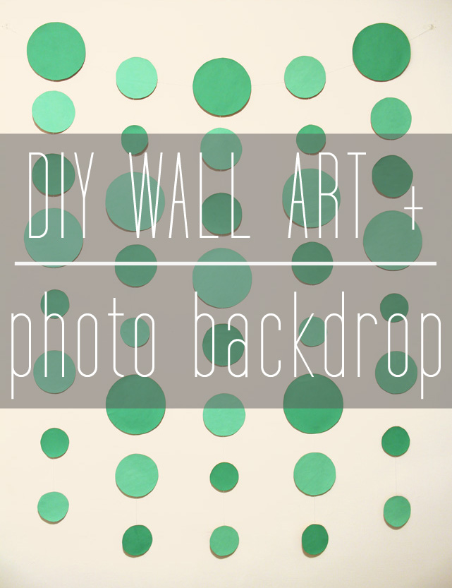 ink + adventure DIY dots wall hanging + photo backdrop