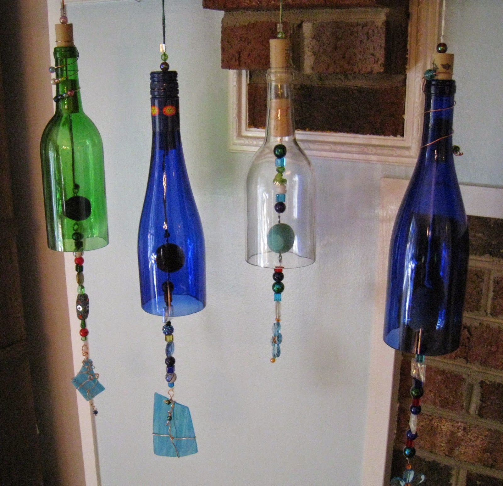 Repurposed For Life WINE BOTTLE WIND CHIMES