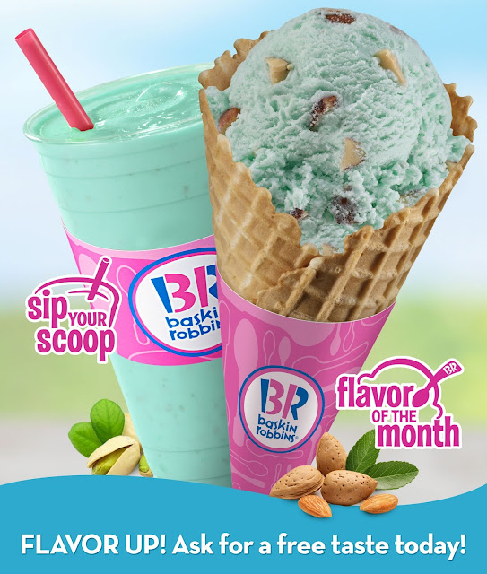 BaskinRobbins Pistachio Almond! Hello! to my blog!