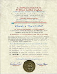 Board Certified Chaplain Certificate.